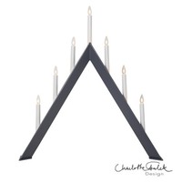 Star Trading Lichterbogen ‚Arrow‘, Groß, 7-Flammig, Holz, Anthrazit
