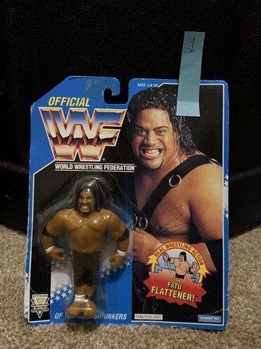 WWF WWE Fatu Flattener Hasbro 1993 Head Shrinkers ...