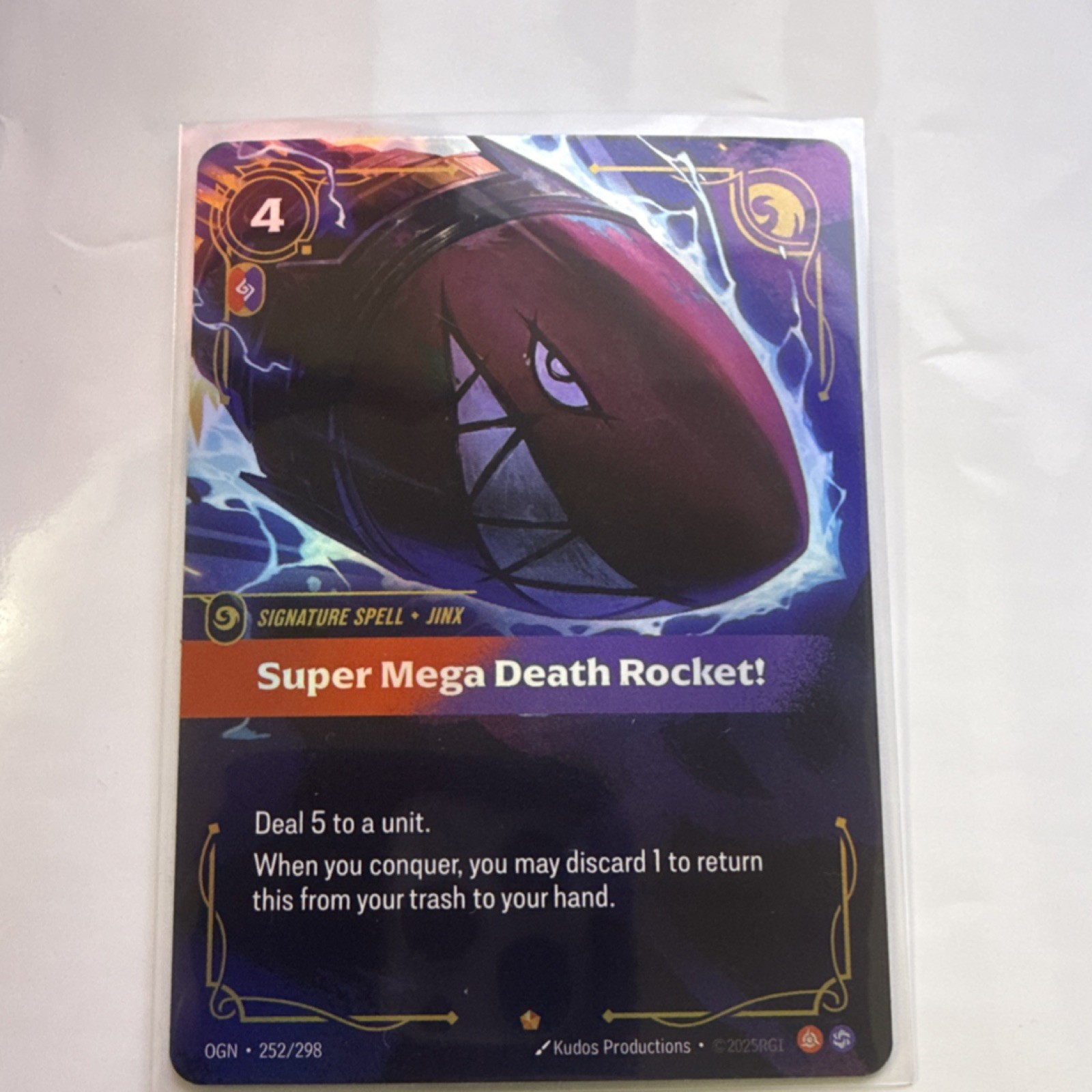 League of Legends Super Mega Death Rocket! Jinx Spell OGN 252/298 2025 English