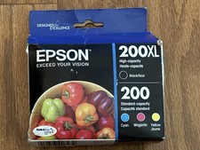 4pk Genuine Epson 200XL Black  Colors Ink XP300 XP310 XP400 WF2530 WF2540