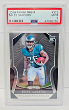 2019 Prizm - MILES SANDERS Rookie RC Football Card PSA 9 MINT. rookie card picture