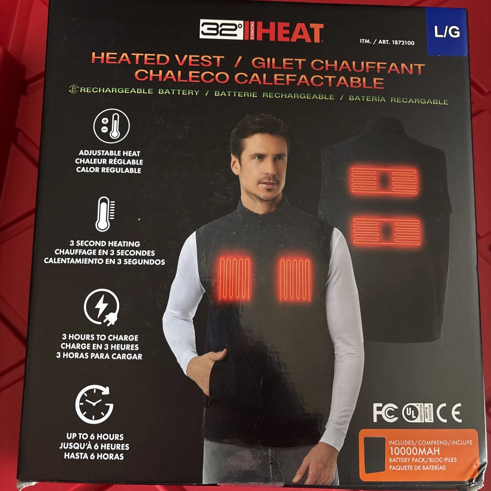 32 Degrees Heated Vest, LARGE