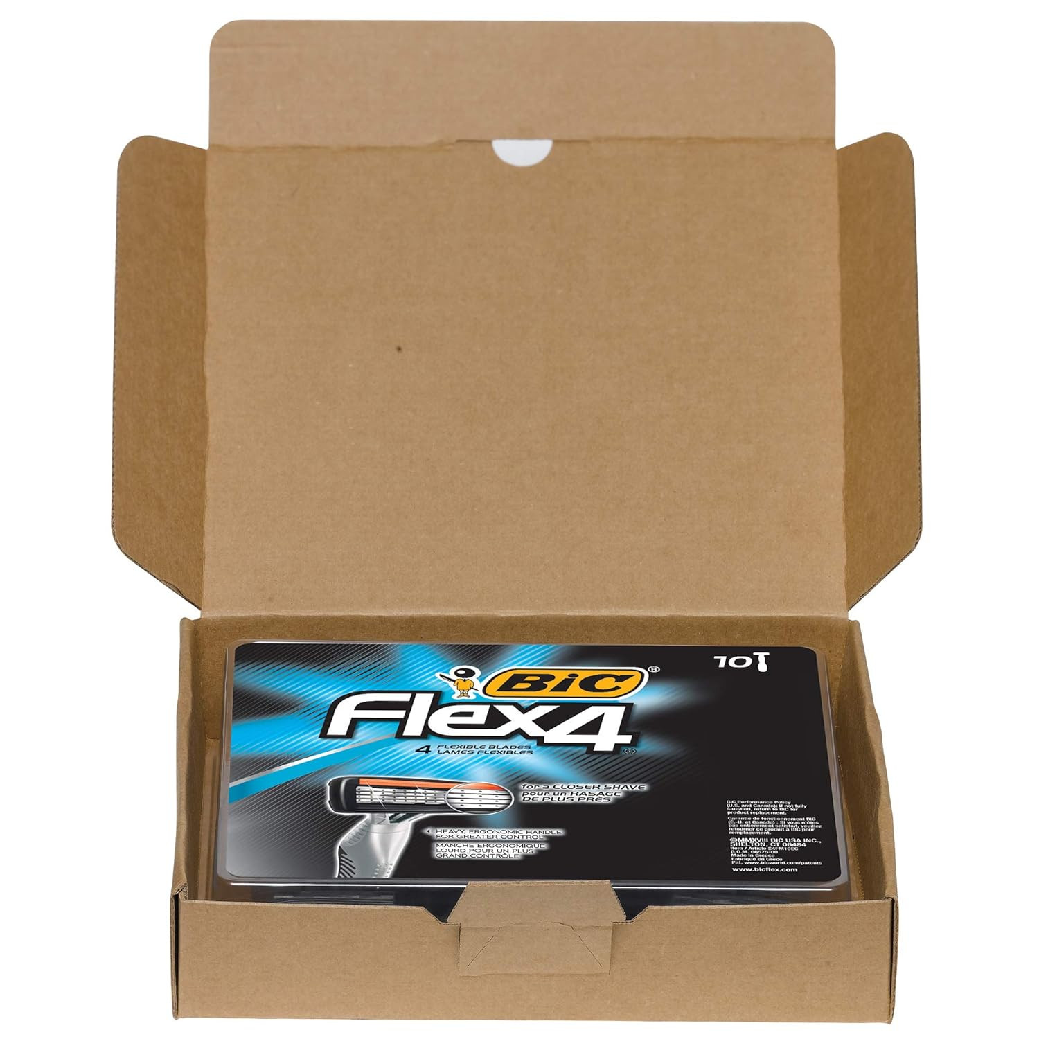 BIC Flex 4 Sensitive Disposable Razors for Men, for a Smooth, Ultra-Close and Co