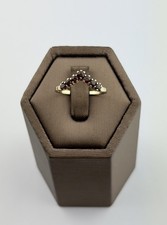 Garnet 9ct Gold Ring , Vintage And fully Hallmarked Yellow Gold Size K