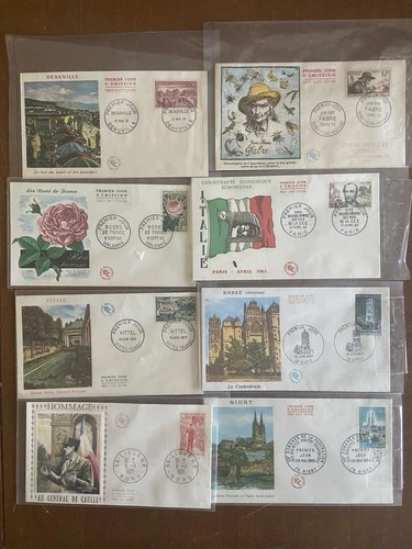 Lot Of 18 Premier Jour D’Emission First Day Covers From France