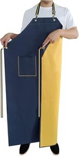 Waterproof Rubber Apron with Pockets, 47" Heavy Duty for Dishwashing  Chemicals