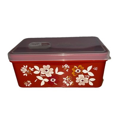 Pioneer Woman NEW Medium Steam Release Container, 42 Oz/1.2 Lt, Bloom Dot