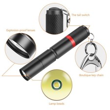 New Practical Mini Flashlight LED Key Light Super Bright 3000 LM Aluminum Alloy