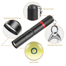 New Practical Mini Flashlight LED Key Light Super Bright 3000 LM Aluminum Alloy