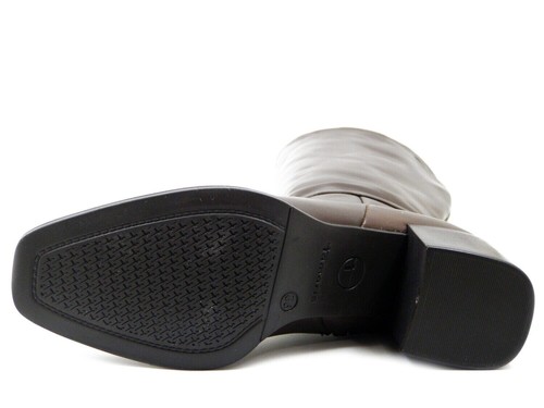 Botas De Mujer De Cuero Marrón Cabeza De Moro Tacón Medio 7 CM TAMARIS - Imagen 6 de 6