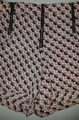 Women's Mimi Chica Tan & Pink Geometric Pattern Shorts Size XS | eBay
