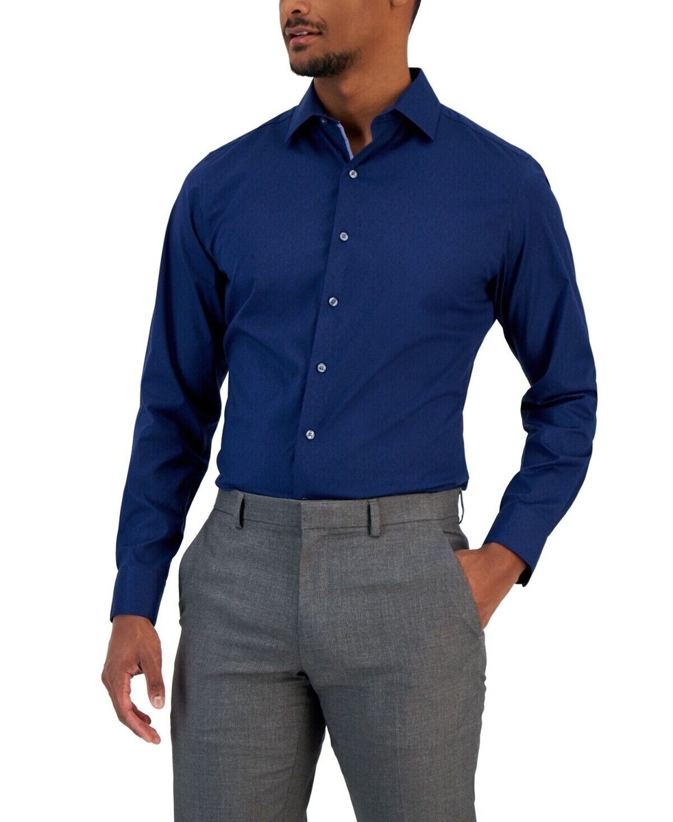 Bar III Men's Blue Chambray Button Down Dress Shirt S 14 - 14.5* | eBay