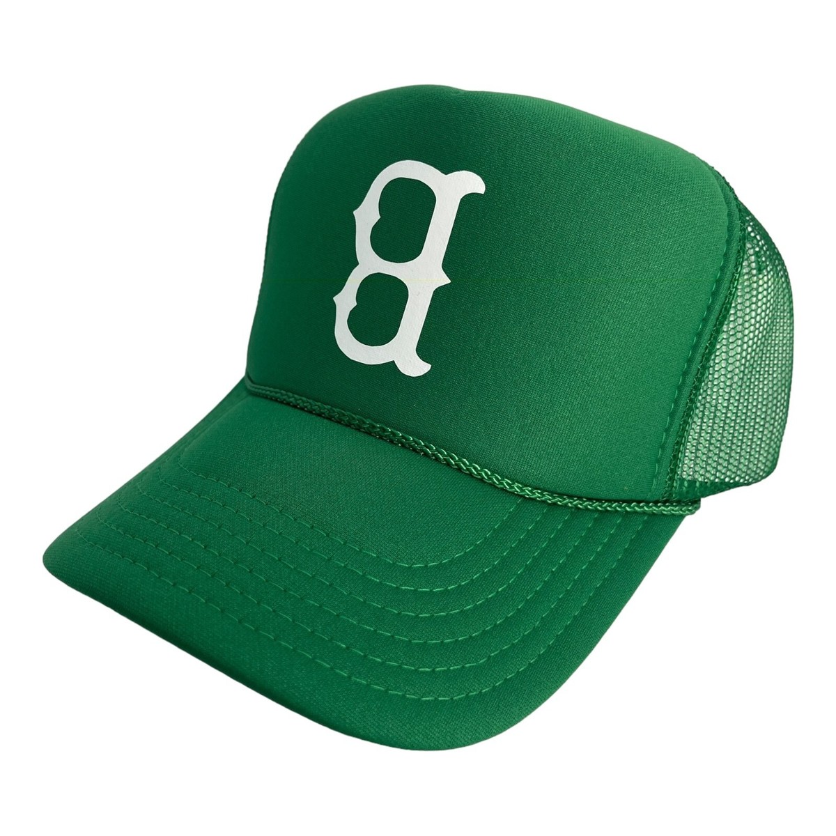 NEW BOSTON RED SOX UPSIDE DOWN GREEN HAT 5 PANEL HIGH CROWN