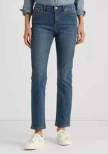 Lauren Ralph Lauren Womens Premier Slim Straight Jeans in Blue Size 10/30