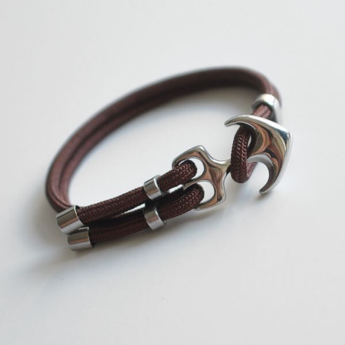 Armband Anker Verschluss Edelstahl Polyesterkordel handgefertigt! L. verstellbar - Bild 10 von 13