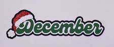 Months - December - Handmade Paper Piecing Scrapbook Embellishment Die Cuts