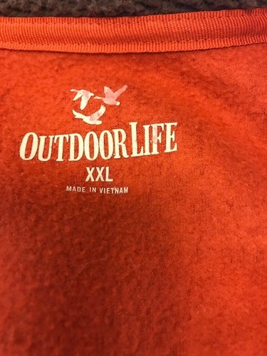 Outdoor Life Orange Fleece Jacket Vest XXL Stylish Zip Up Pockets -Free Shipping - Picture 2 of 9