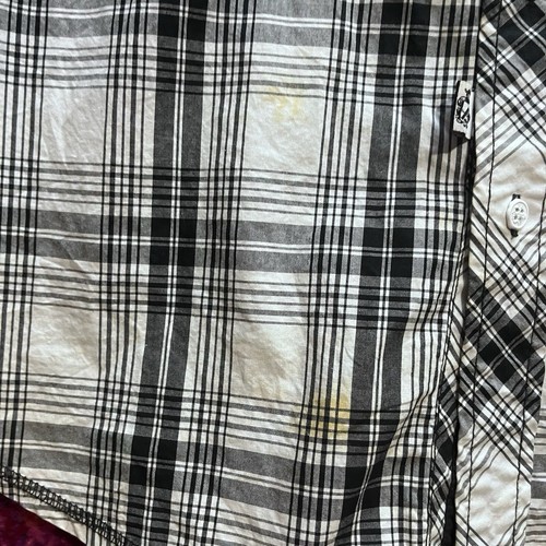 Y2K / Vintage Akademiks Plaid Button Up Shirt Size XL Long Sleeve Skull Western - Picture 6 of 11