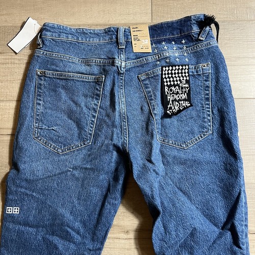 Ksubi Jeans Van Winkle Trashed  Skinny Leg Mid Rise Full Length 40x33 - Picture 2 of 11