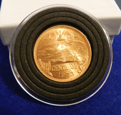 1973 Mexico 20 Centavos - UNC Coin - Possible Error on 7 - See PICS