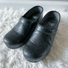 Dankso Professional Clog - Black Tooled Leather | Size 38