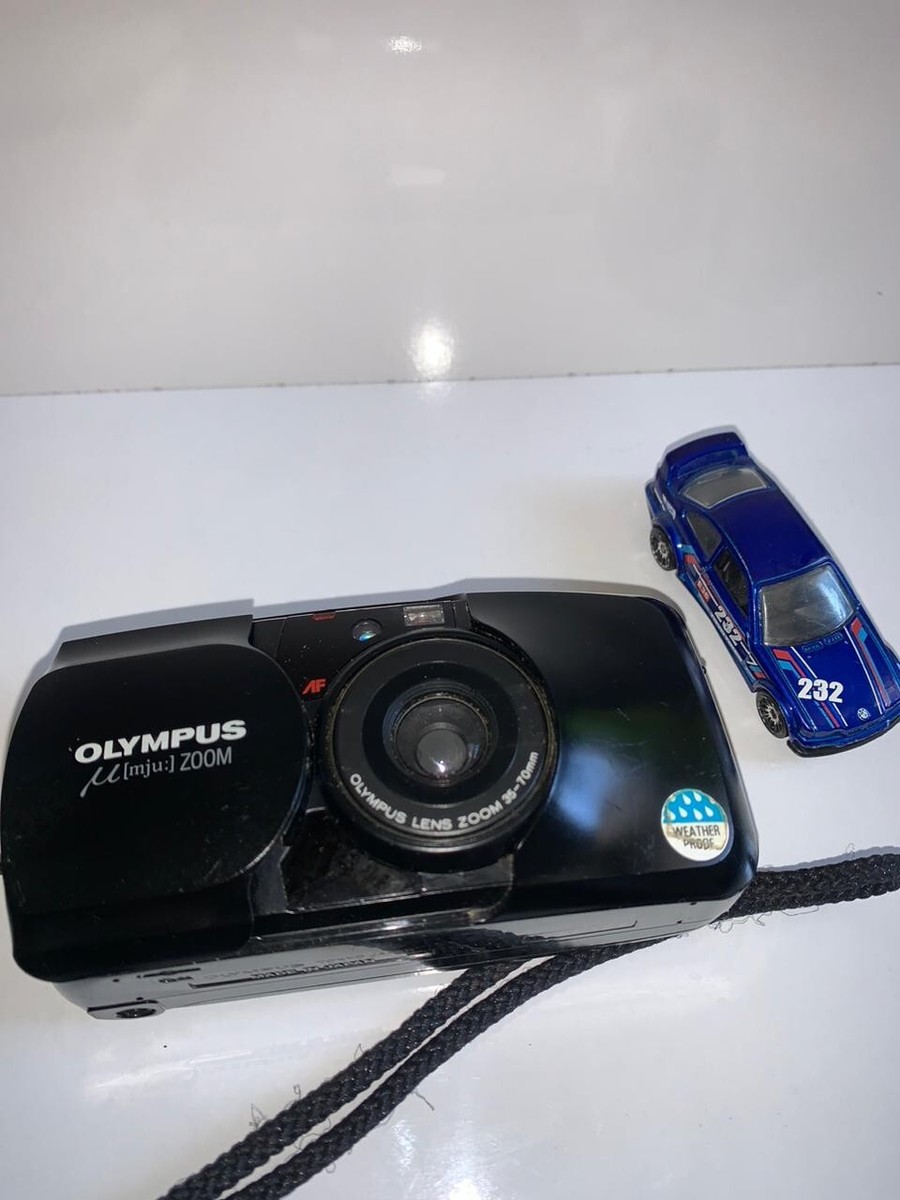 Olympus μ mju Zoom Panorama Black Point & Shoot 35mm Film From