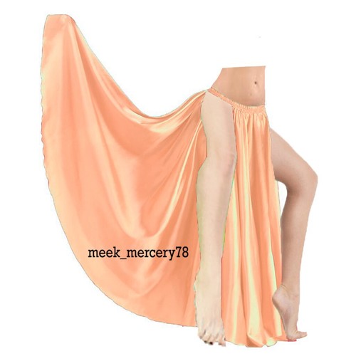 Side Cut Slit Skirt Adult Dancewear Belly Dance Satin Costumes Plus Size S2 - Picture 38 of 86