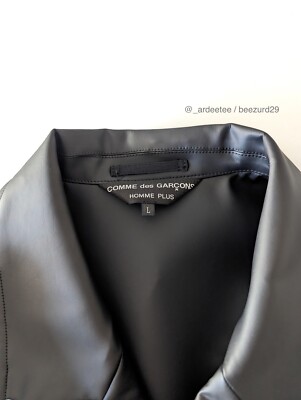 COMME DES GARCONS HOMME PLUS FAUX LEATHER MESH BIKER JACKET COMME DES GARCONS HOMME PLUS FAUX LEATHER MESH BIKER JACKET