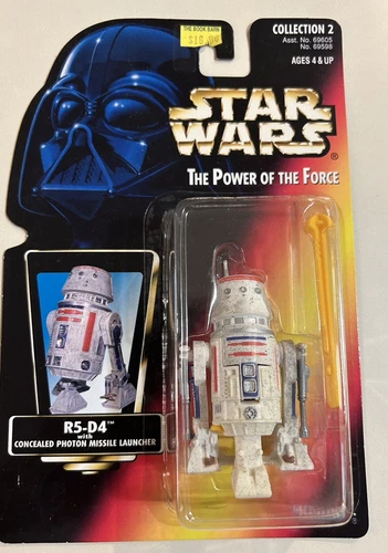 Star Wars R5-D4 Action Figure Power of the Force POTF 1996 RED NOC Lucas Films