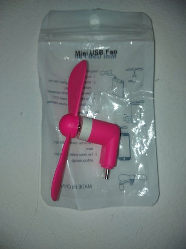 MINI PINK CELL PHONE FAN FOR ANDROID PHONES - Zdjęcie 2 z 8