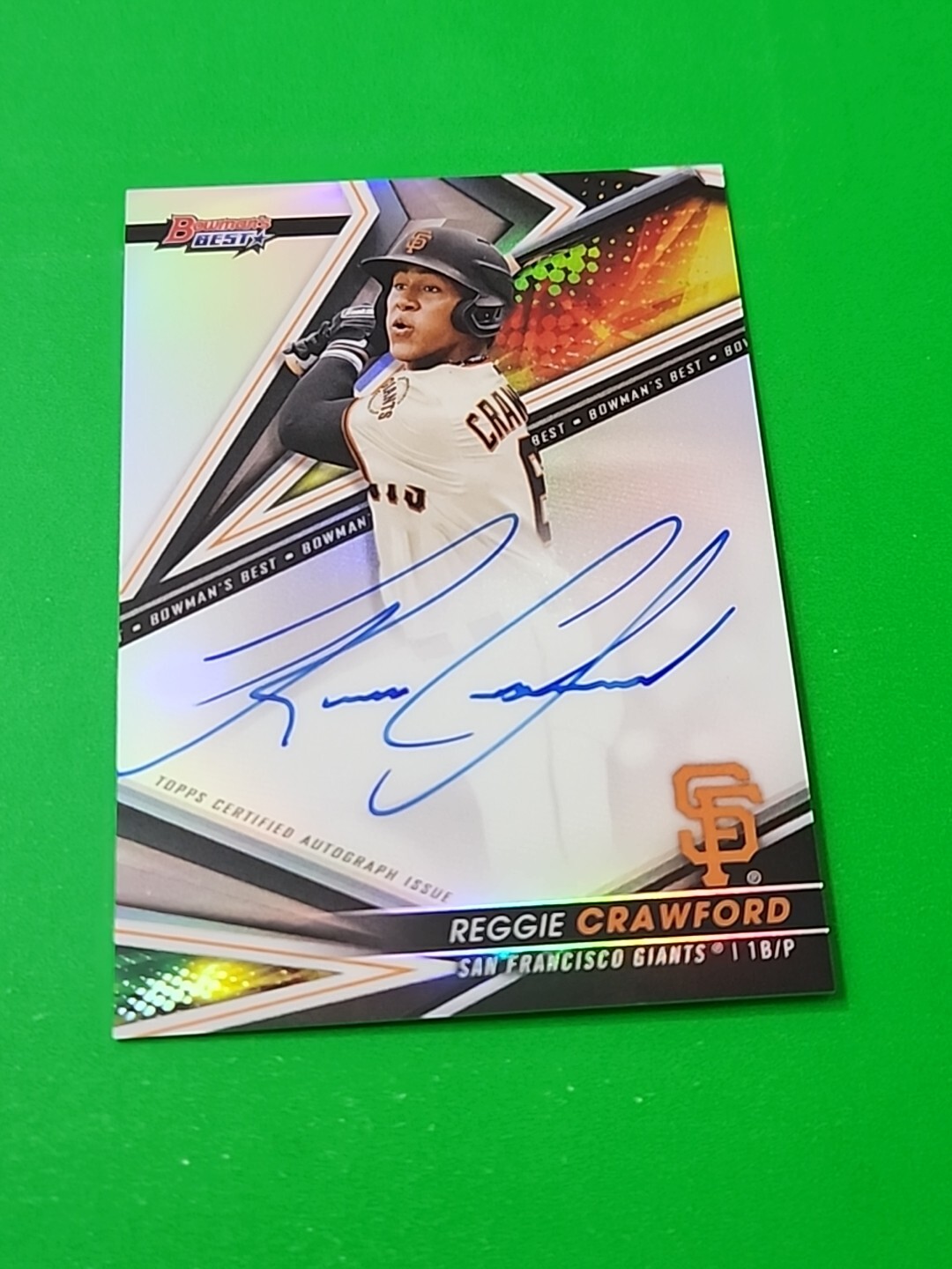 Reggie Crawford 2022 Bowmans Best Refractor Auto San Francisco Giants