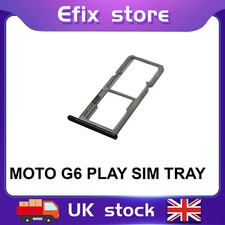 For Motorola Moto G6 Play Dual SIM SD Tray Black Replacement Micro Card UK STOCK