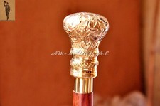 Brass Victorian Style Head Handle Walking Stick handmade Wooden cane Style Gift