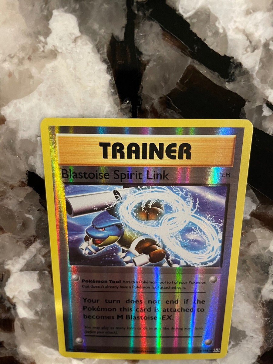 Pokemon XY Evolutions Trainer Blastoise Spirit Link Reverse Holo
