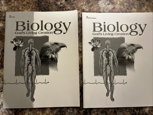 Biology God's Living Creation Quiz Key and Student Quiz Lot (2) 1998 ed. Abeka