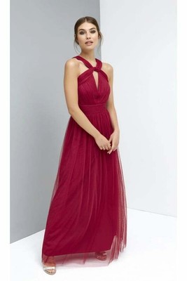 little mistress mesh top maxi dress