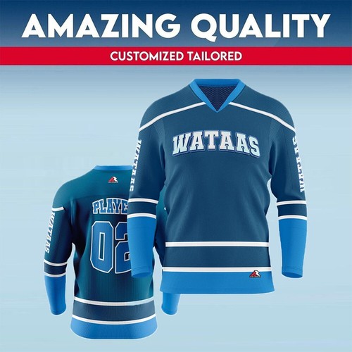 Custom Personalized Sports Jersey for Men Women - Wataas - Hockey Jersey - Picture 5 of 6