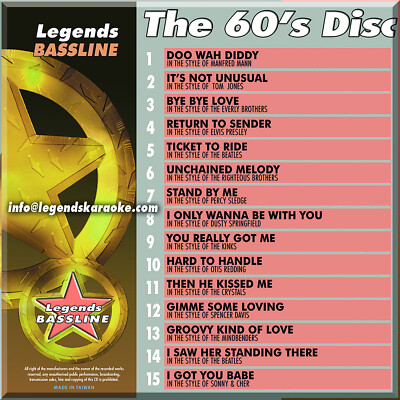 60's MOST Popular Karaoke 3 Disc Set Read Descriprion - 45+ Pro-KaraokeHits