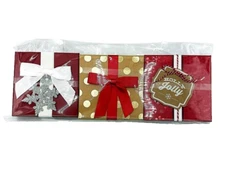 Holiday Christmas Gift Card Holder Boxes Set Of 3 Assorted Design As Shown