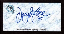 Doug Mathis ( Debut 2018 ) TEX BOST FLA TBAY SIGNED AUTOGRAPH AUTO 3x5 INDEX COA