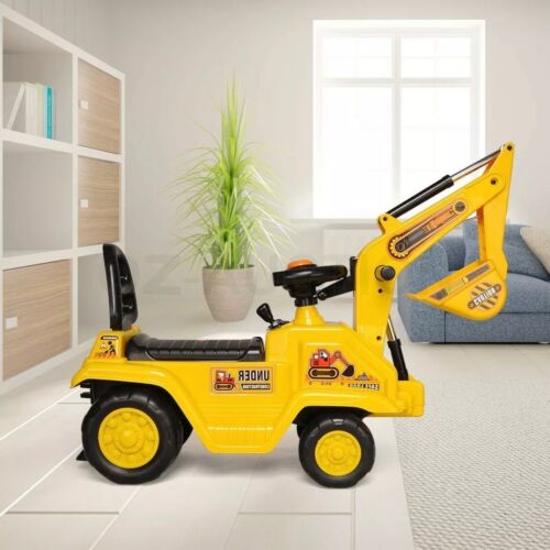 Kids Excavator Ride On Digger Toy Children Todder Ride on Car Bulldozer Loader - Picture 7 of 12
