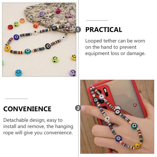 2 Pieces Anhänger Des Teufelsauges Kurze Handyschlaufe Telefon Lanyard - 第 9/12 張圖片