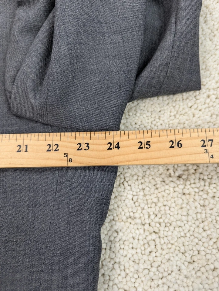 Traje Farah Para Hombre 46L 38x30 Gris Lana Vintage 2 Piezas Chaqueta Pantalones 2 Botones Largo Foto 4 de 4