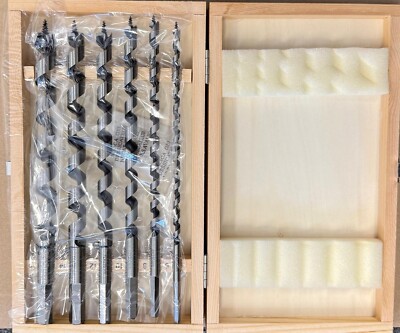 HELLER Premium Tools Schlangenbohrer-Set 6-teilig Ø 6/8/10/12/14/16 mm, Länge 23