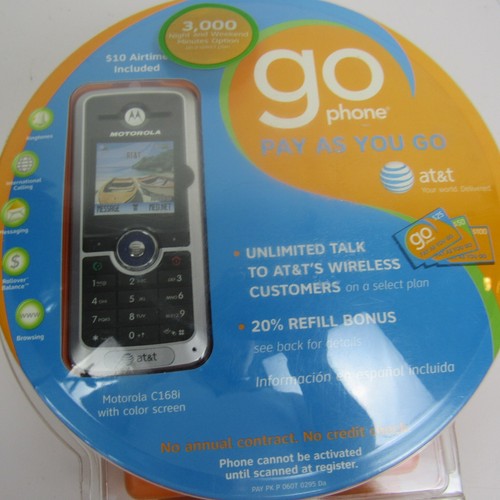 go phone AT&T Motorola C168i 16GB Prepaid Cell Phone NEW Sealed Package - Picture 8 of 8