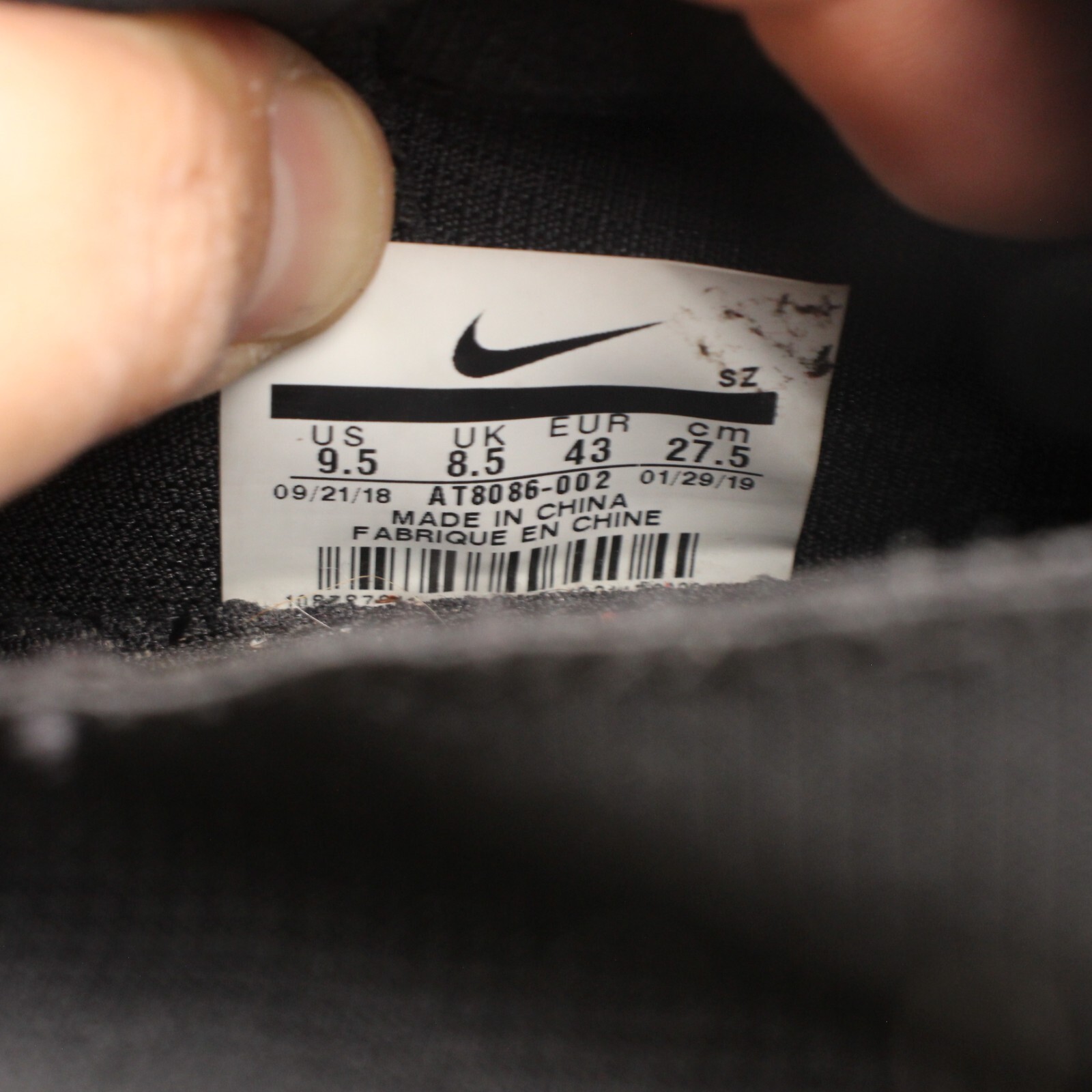 Nike Air Fear of God Moccasin Moc Men's 9.5 Black  Athletic Shoes AT8086-002 thumbnail 9