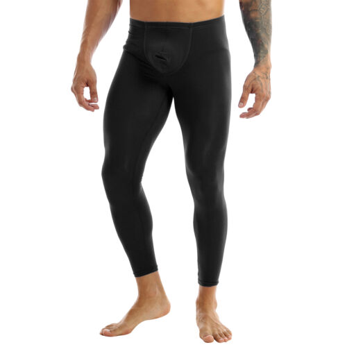 Pantalon homme gothique punk motard motard collant aspect humide cuir pantalon long clubwear - Photo 12/23