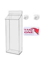 4"W x 9"H Suction Cup Outdoor Brochure Holder Window Mount