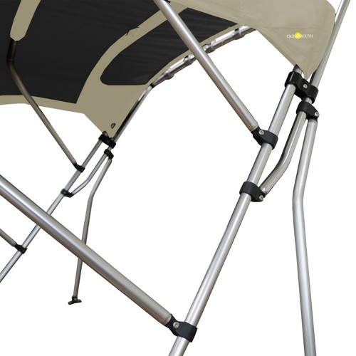 Oceansouth 3 Bow BIMINI TOP Boat Cover 4ft Long with Rear Support Poles - Picture 30 of 32
