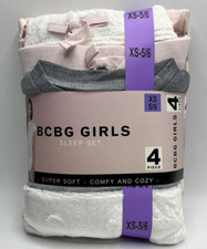 Girls Size XS 5/6 BCBG 4 Piece Lounge Set Pajamas Super Soft Comfy  Cozy